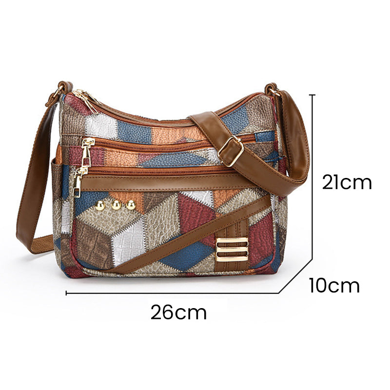 💥Nyårssalg - 49% rabatt🔥Vintage geometrisk mønsterveske med justerbar stropp👜