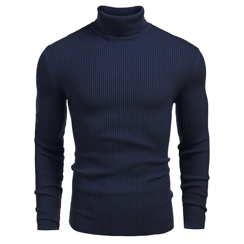 🔥 50% RABATT 🔥 Vinterstrikket Herregenser med Høyhals – Smal Passform, Varm & Stilren ❄️🧥