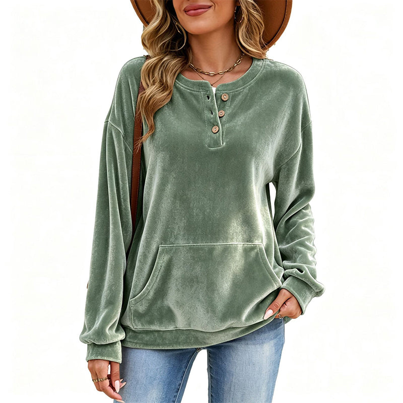 🔥 50% RABATT 🔥 Gullfløyelsgenser for Kvinner – Luksuriøs, Myk & Stilren for Fest & Hverdag ✨👚