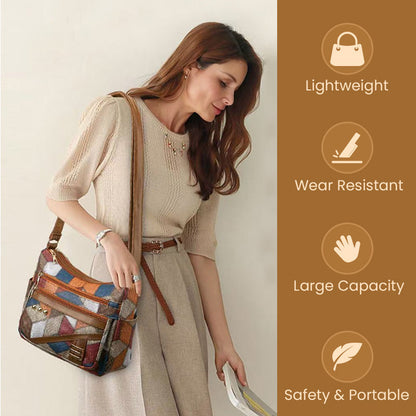 💥Nyårssalg - 49% rabatt🔥Vintage geometrisk mønsterveske med justerbar stropp👜