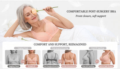🔥Kjøp 1 – få 1 gratis✨👙 CloudComfort™ bomullsbh med knapper foran | Myk komfort til hverdag