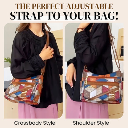 💥Nyårssalg - 49% rabatt🔥Vintage geometrisk mønsterveske med justerbar stropp👜