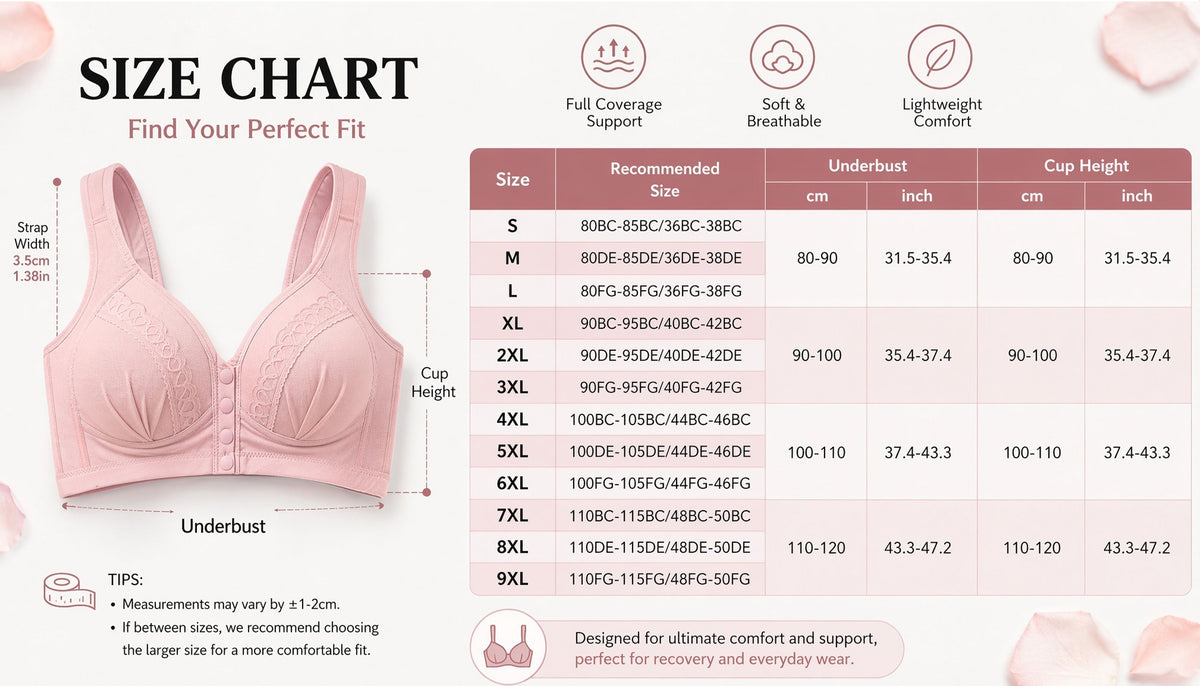 🔥Kjøp 1 – få 1 gratis✨👙 CloudComfort™ bomullsbh med knapper foran | Myk komfort til hverdag