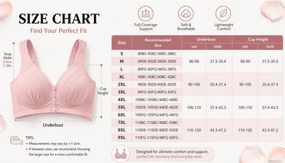 🔥Kjøp 1 – få 1 gratis✨👙 CloudComfort™ bomullsbh med knapper foran | Myk komfort til hverdag