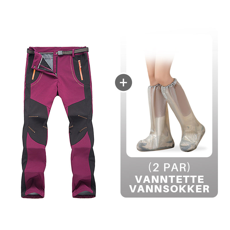 Vindtett vanntett, varm, elastisk midje turbukse