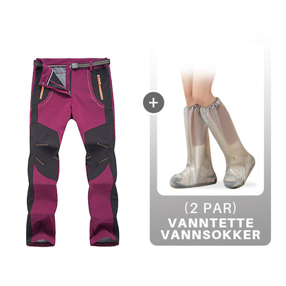 Vindtett vanntett, varm, elastisk midje turbukse