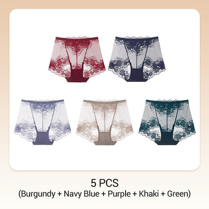 💥Håndheklet blonder med høy høyde Boxer Briefs for kvinner