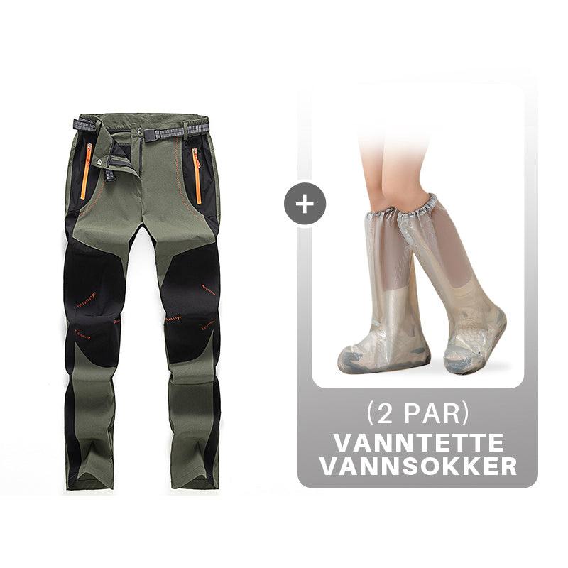 Vindtett vanntett, varm, elastisk midje turbukse