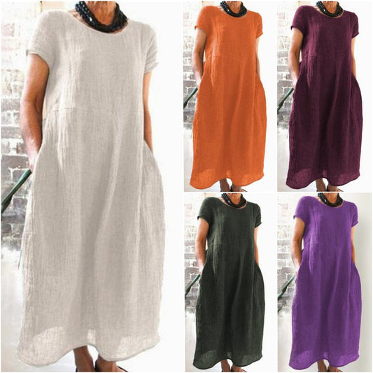 🎉Свободна едноцветна рокля