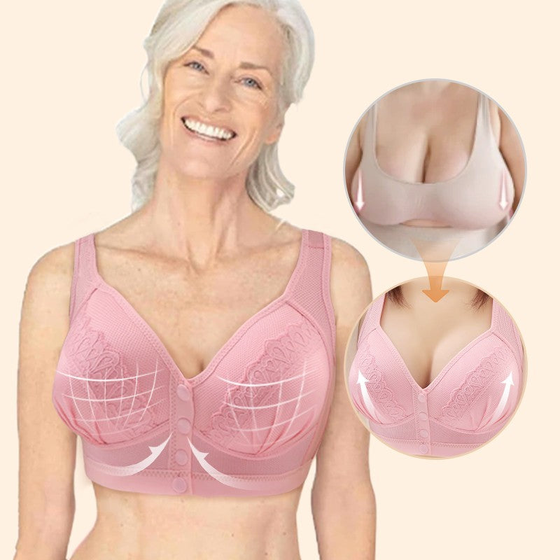 🔥Kjøp 1 – få 1 gratis✨👙 CloudComfort™ bomullsbh med knapper foran | Myk komfort til hverdag
