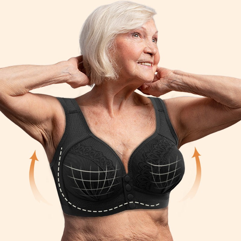 🔥Kjøp 1 – få 1 gratis✨👙 CloudComfort™ bomullsbh med knapper foran | Myk komfort til hverdag