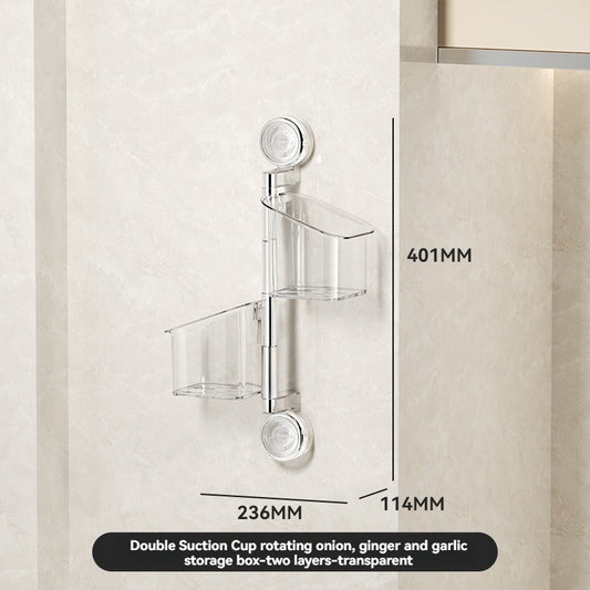 🔥 2025 Перфорирана стойка за съхранение на подправки с вендузи