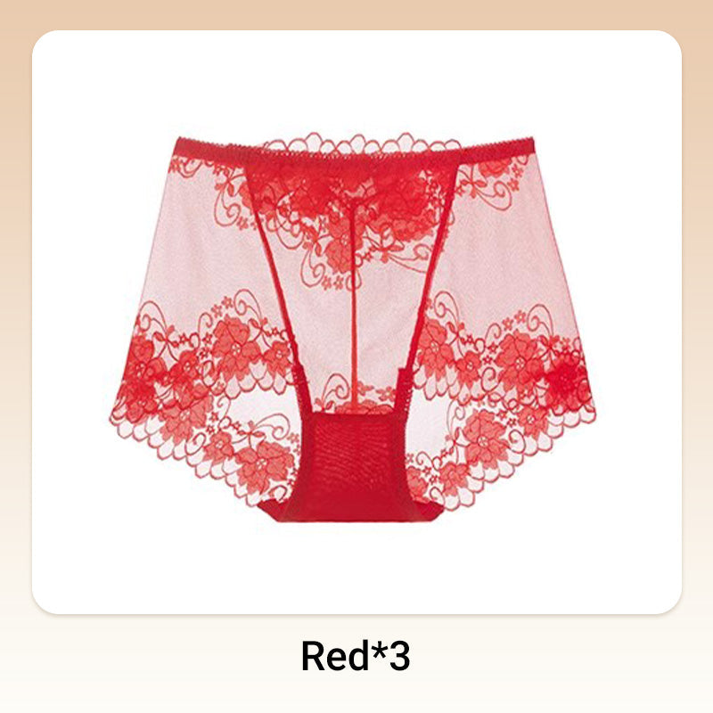 💥Håndheklet blonder med høy høyde Boxer Briefs for kvinner