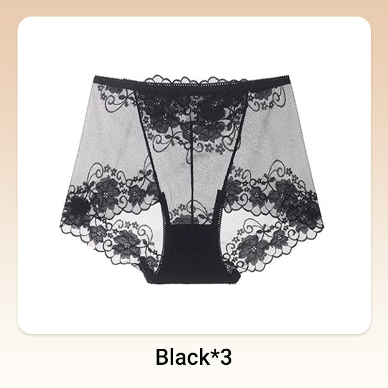 💥Håndheklet blonder med høy høyde Boxer Briefs for kvinner