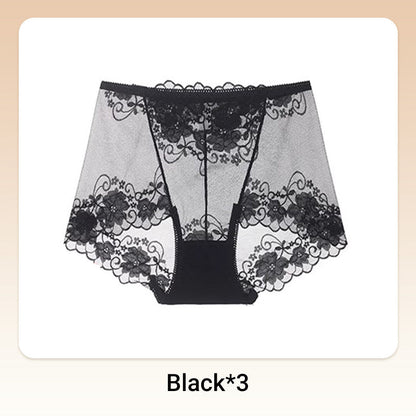 💥Håndheklet blonder med høy høyde Boxer Briefs for kvinner