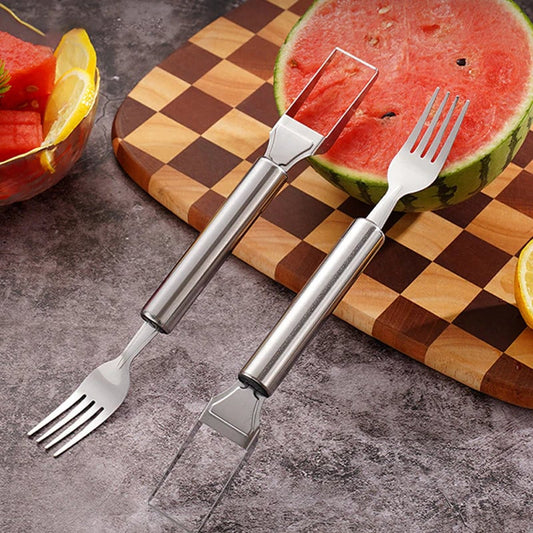 🍉 Нож и вилица за плодове 2 в 1 – за бързо и лесно сервиране на плодове!🍓