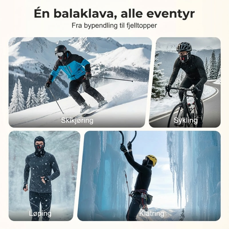 Unisex vindtett vintermaske – Dekker hele ansiktet for maksimal varme og beskyttelse ❄️🧣