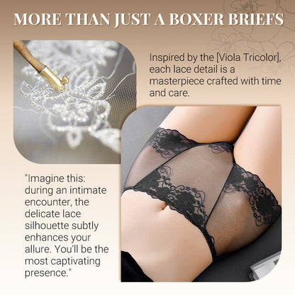 💥Håndheklet blonder med høy høyde Boxer Briefs for kvinner