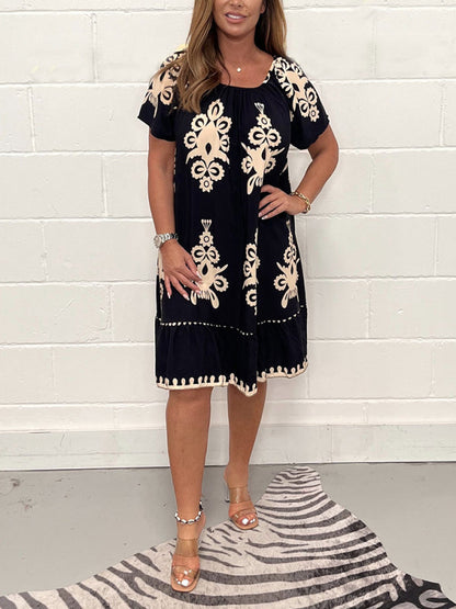 💃Геометрична рокля с квадратно деколте