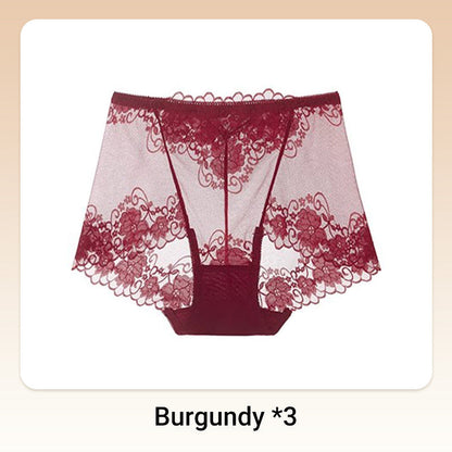 💥Håndheklet blonder med høy høyde Boxer Briefs for kvinner