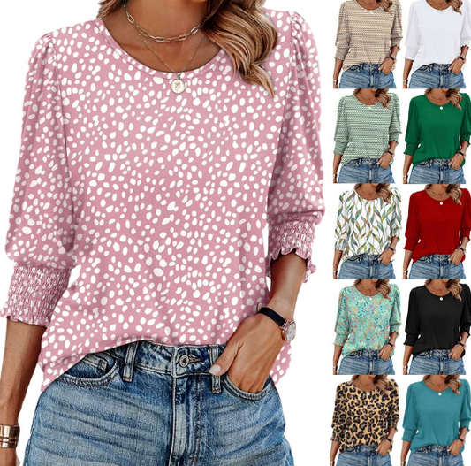 Дамска елегантна риза с цветя