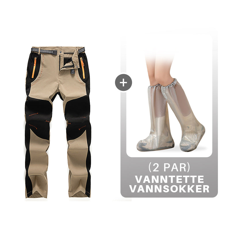 Vindtett vanntett, varm, elastisk midje turbukse