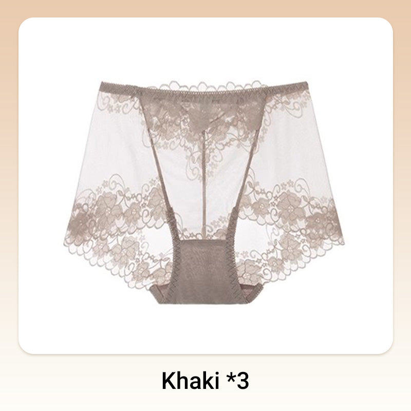 💥Håndheklet blonder med høy høyde Boxer Briefs for kvinner