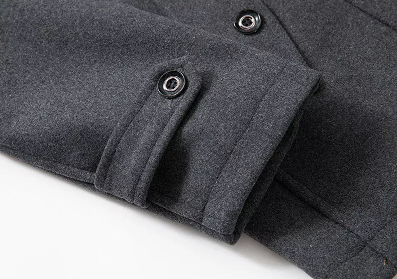 🍂Herren Business-Wollmantel Mode Doppelkragen Mittel- und Langwollmantel