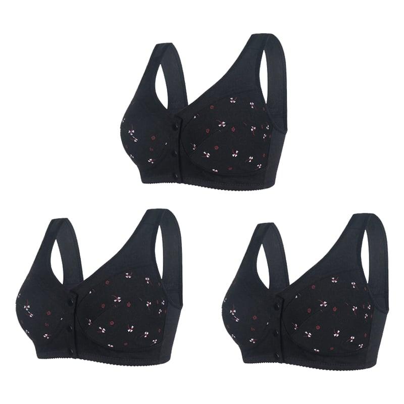 🔥Siste dag Kjøp 1 og få 2 gratis🔥Design for Senior-BH i bomull med frontlukking