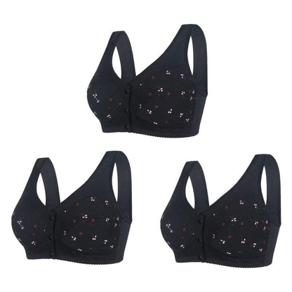 🔥Siste dag Kjøp 1 og få 2 gratis🔥Design for Senior-BH i bomull med frontlukking