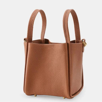 Large-capacity Premium Leather Basket Series Bucket Bag