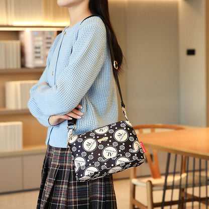 Women's Multi-Pocket Printed Crossbody Bag