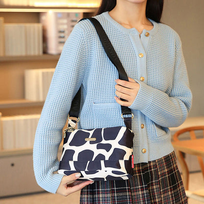 Women's Multi-Pocket Printed Crossbody Bag