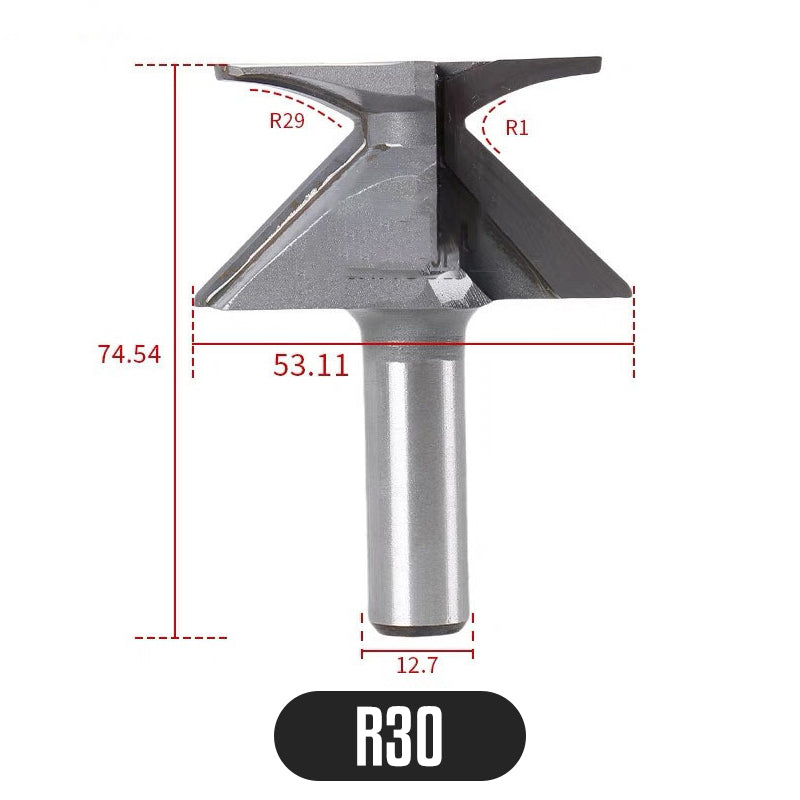 R18/R30 фреза за дървообработване с 1/2-инчов шпиндел