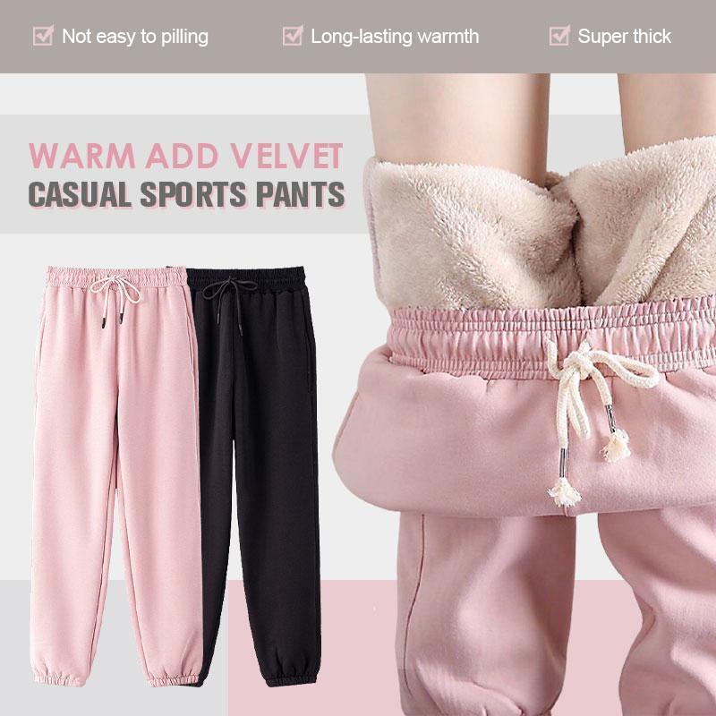 Varme vinterbukser for damer i ensfarget stoff – S–3XL
