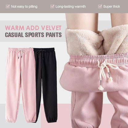 Varme vinterbukser for damer i ensfarget stoff – S–3XL