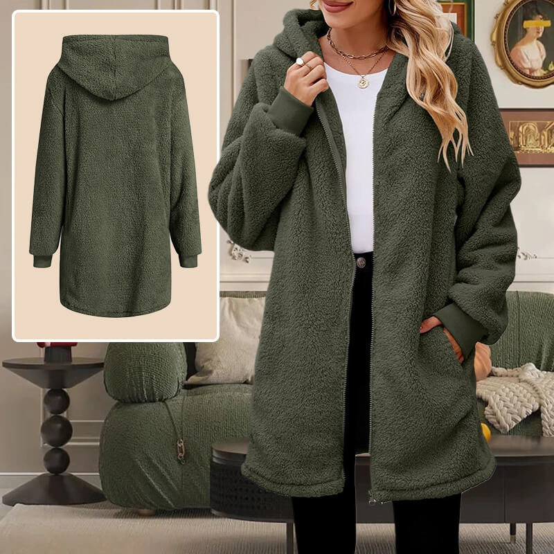 Thoughtful gift! Women's Winter Loose Plush Long Sleeve Hooded