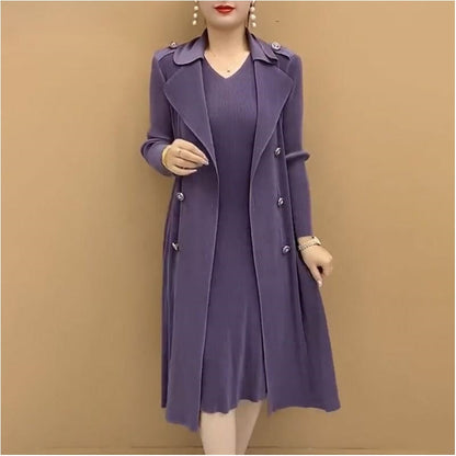 🥰Moderne plissert dresskrage falsk to-delt trenchcoat
