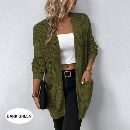 Women's Casual Knit Cardigan Sweater with Pockets