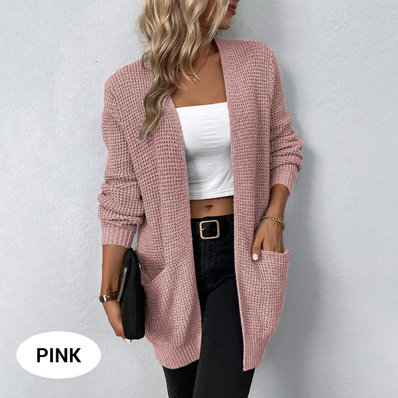 Women's Casual Knit Cardigan Sweater with Pockets