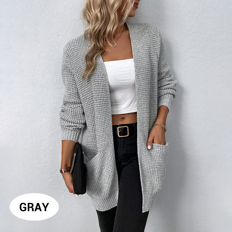 Women's Casual Knit Cardigan Sweater with Pockets