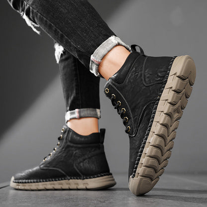 Мъжки Anti-slip Lace-Up Mid-Top ботуши