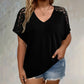 🌿Женски V -образни ежедневни върхове с V -оформен ръкав