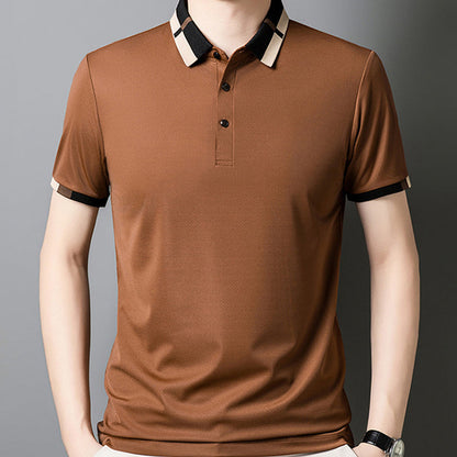 🔥Мъжка тениска с къс ръкав с ластик Stretch Ice Silk