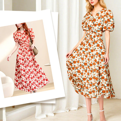 Флорален модел дамски рокли