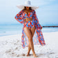 👗Женски бански от 3 части със секси флорален принт