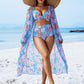 👗Женски бански от 3 части със секси флорален принт