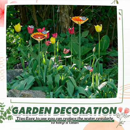 Хранилка за вода за пчели и пеперуди с дизайн на цветя