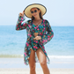 🏖️Дамски моден многоцветен печатан бански от 3 части