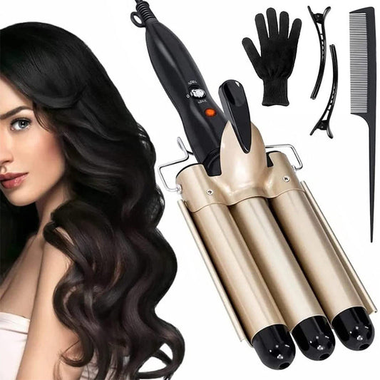 🔥3-Barrel Curling Iron с регулируема температура